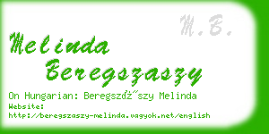melinda beregszaszy business card